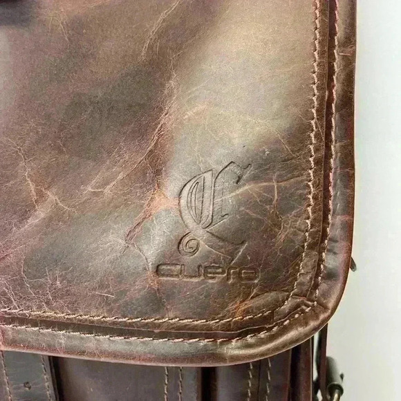 Cuero Vintage Handmade Large Leather Messenger Bag For Laptop - Picture 12 of 16